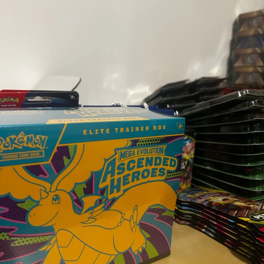 Pokemon Mega Evolution Ascended Heroes Elite Trainer Box - Yellow, Teal, Purple